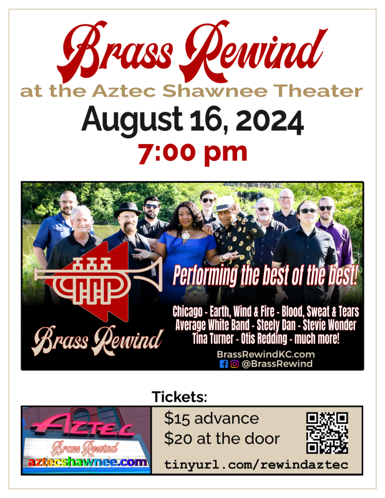 August 16 - Brass Rewind at the Aztec Shawnee Theater!