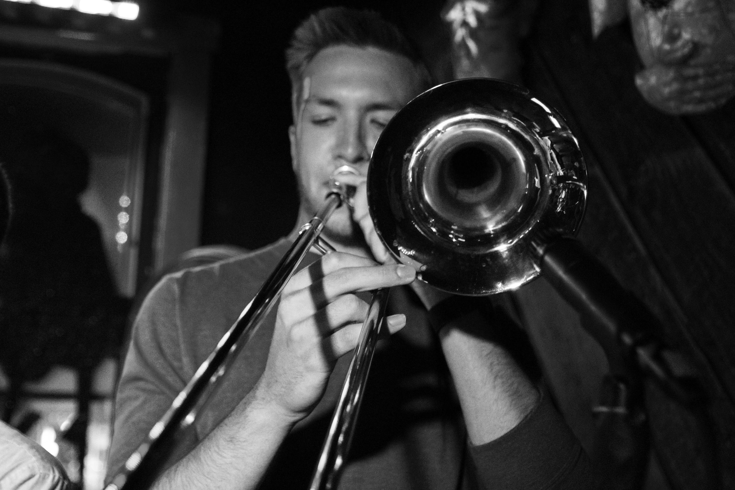 Colin Wreath, trombonist in Brass Rewind