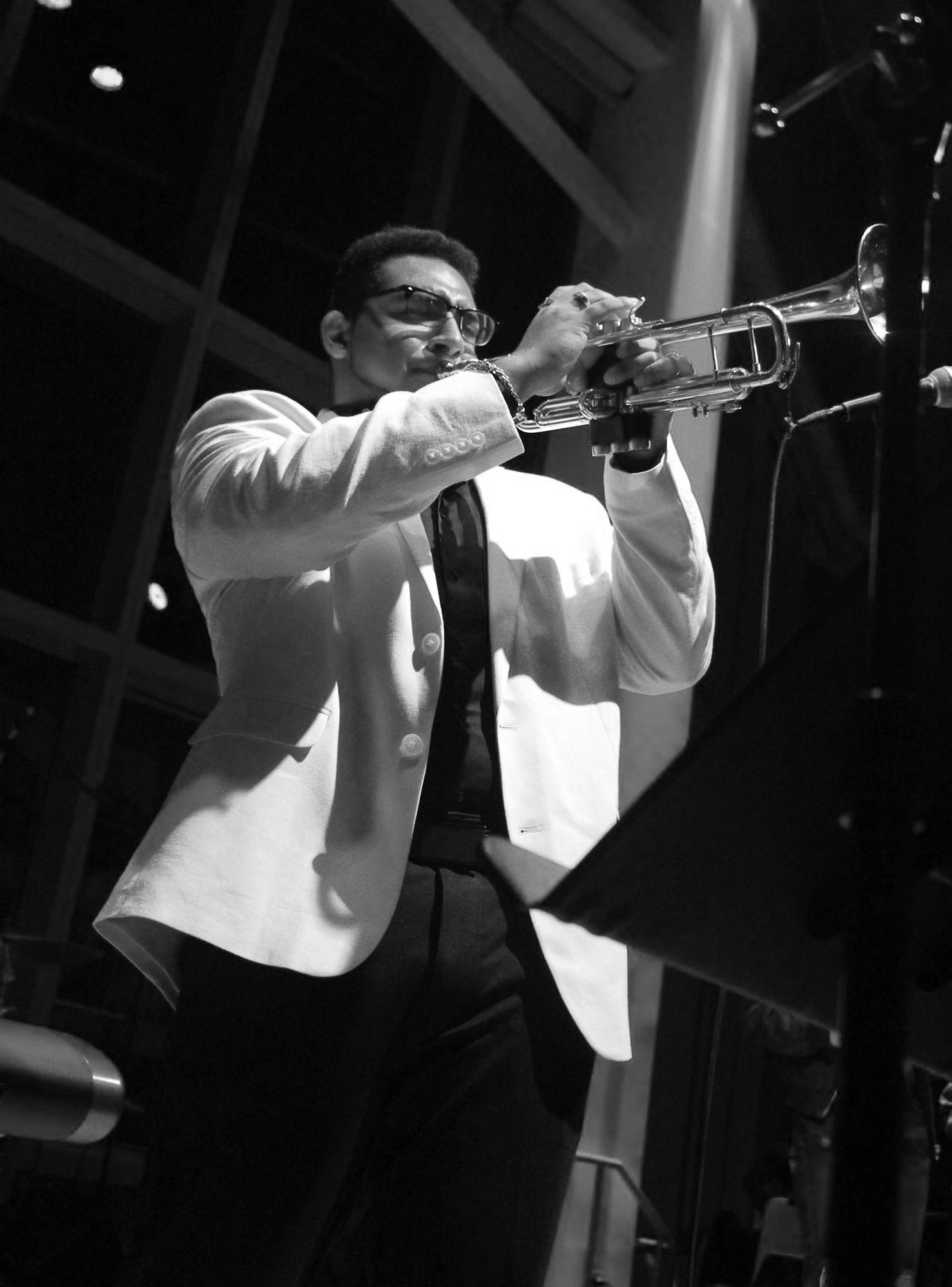 Roman Gonzalez, trumpeter with Brass Rewind